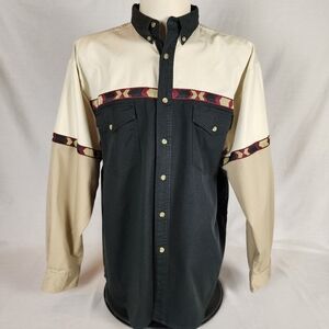 Wrangler Color Block Western Shirt (XL)